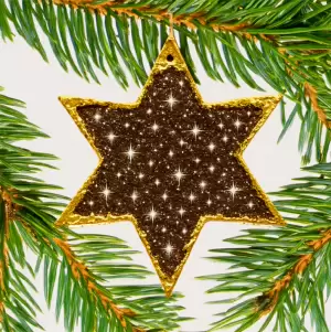 Vergolden von Weihnachtsobjekten